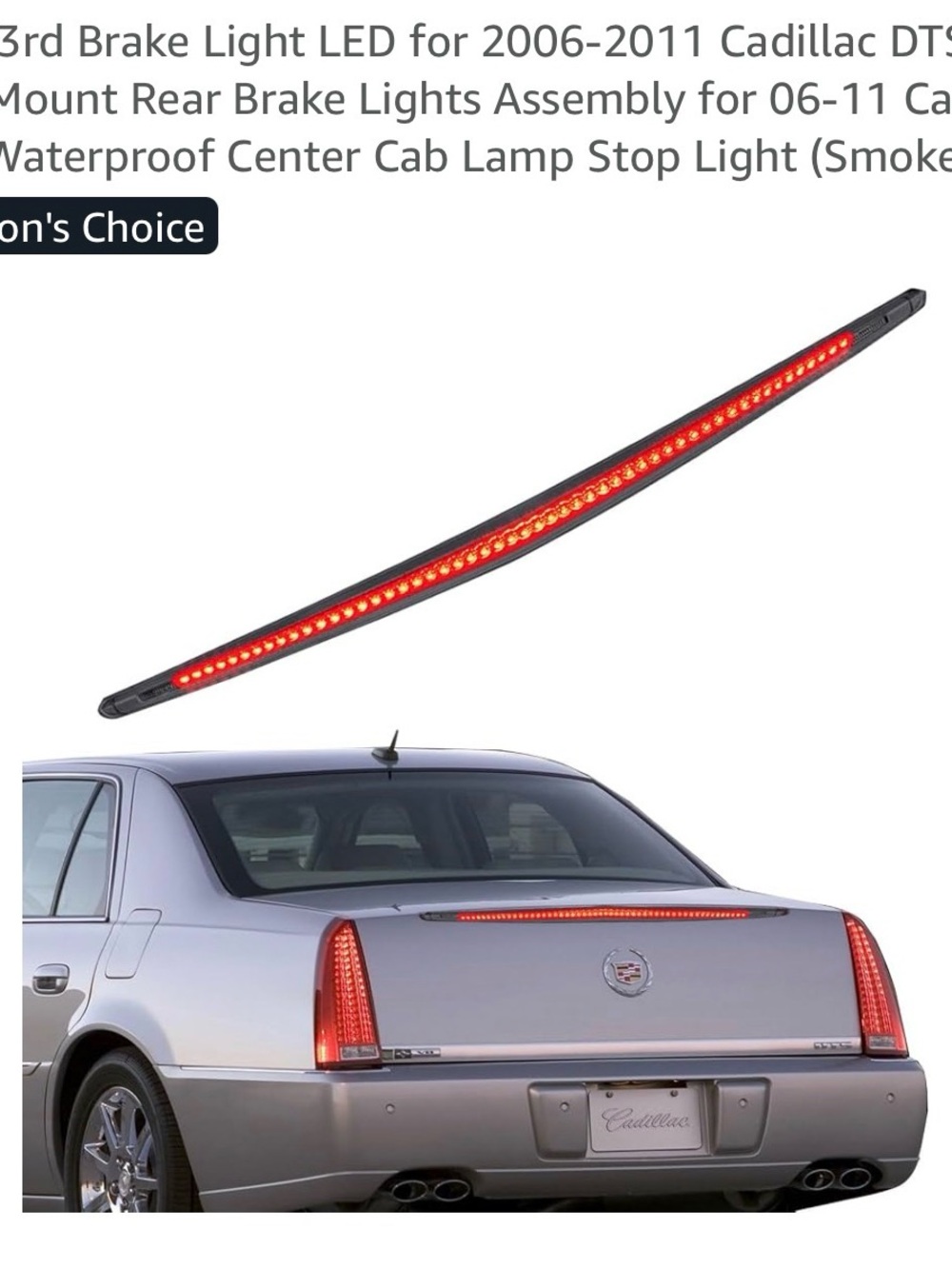 Universal Red LED Third Brake Light - Fits Cadillac Models